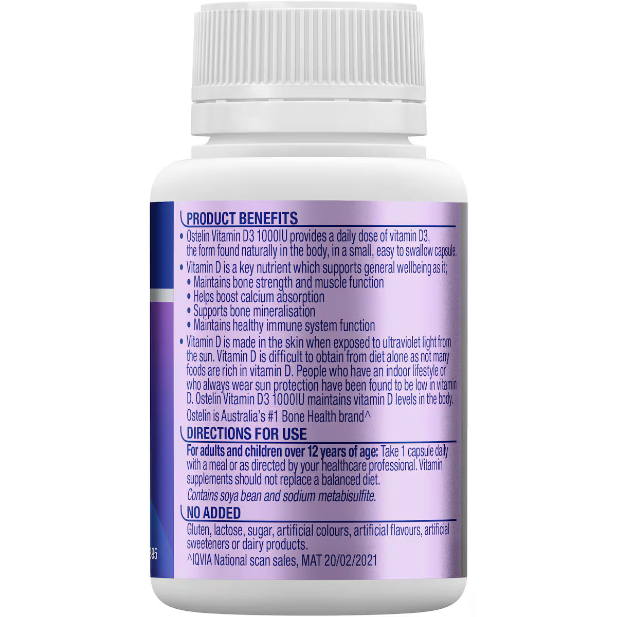 Ostelin Vitamin D3 1000IU – 130 Liquid Capsules