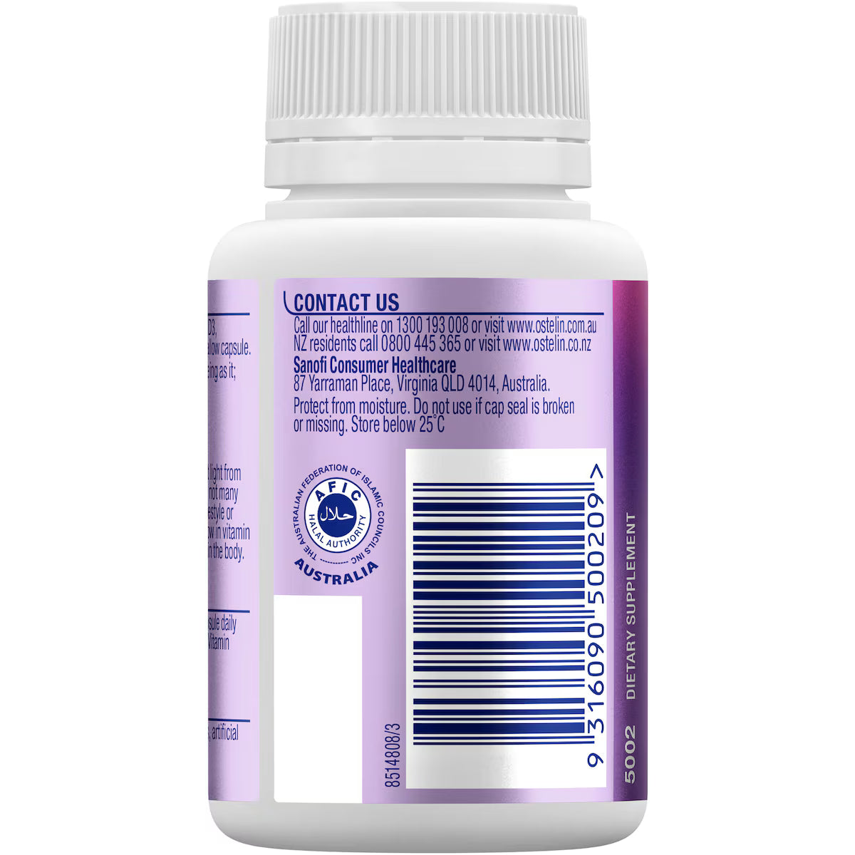 Ostelin Vitamin D3 1000IU – 130 Liquid Capsules