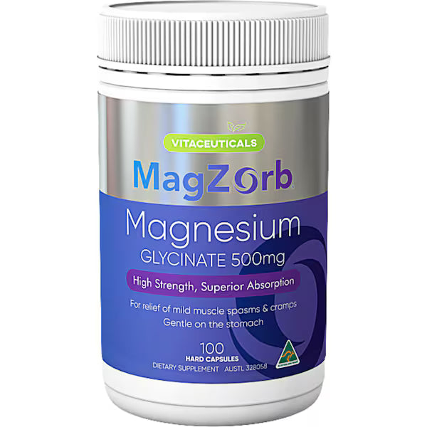Vitaceuticals Magzorb Magnesium Glycinate Tablets 500mg 100 tablets